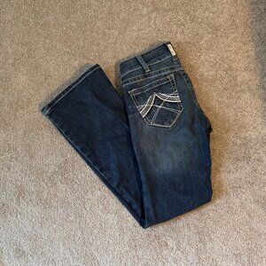 Ariat Real Denim Riding Jeans Big Stitch Embroidered Bootcut Jeans 27S (29x31)